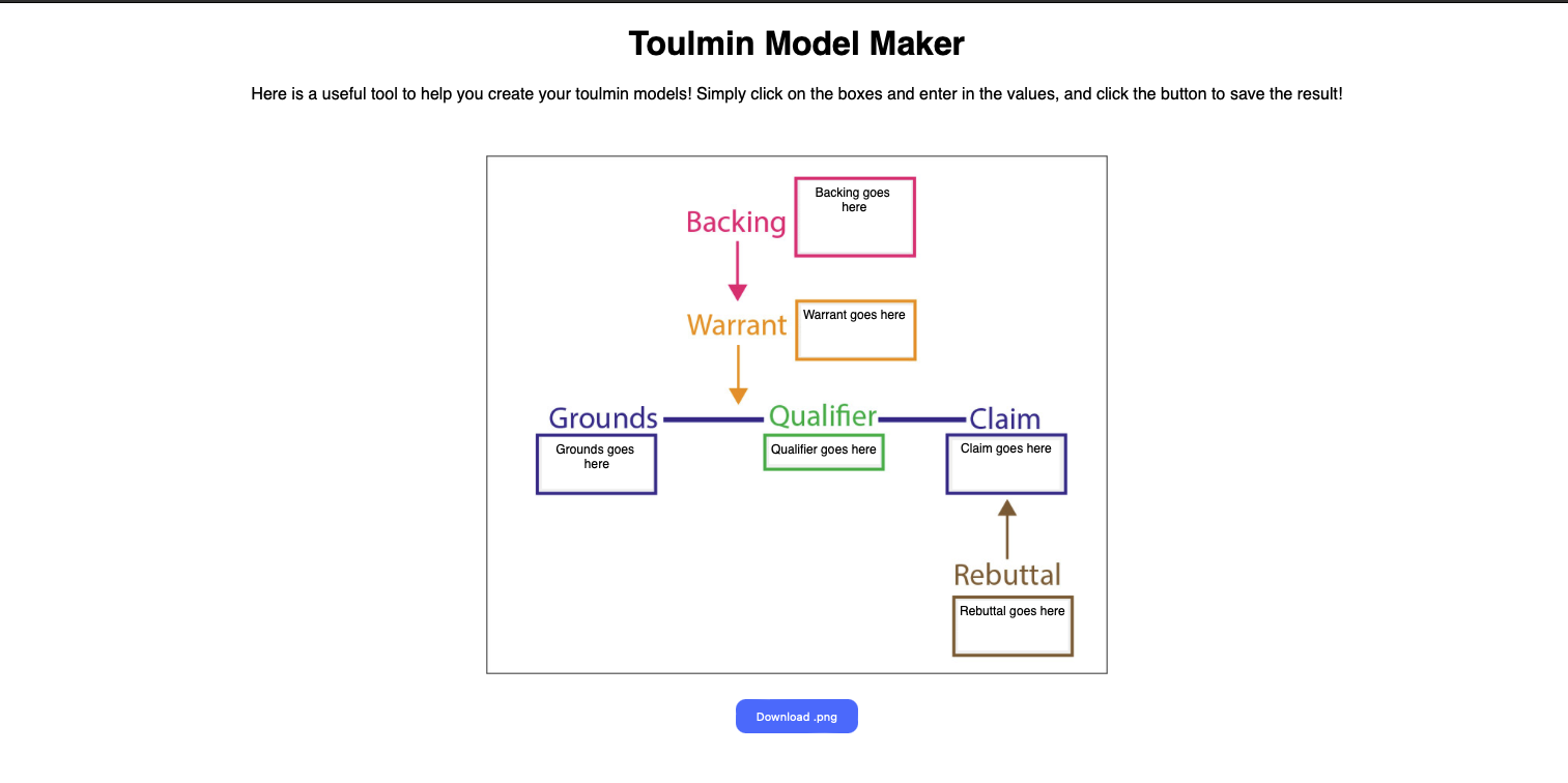 Toulmin Model Maker